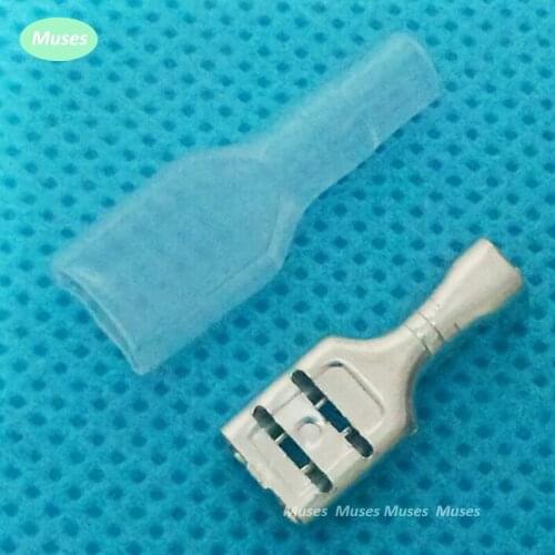 200Set/Lot 6.3mm Crimp Terminal Female Spade Connector + PVC Cover Used for 6.3x0.8 terminal