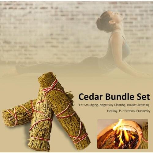 3pcs California Cedar Stick Incense Stick Cypress Pure Leaf Repels Negative Energy Niche Indoor Fragrance Cedar Bundle Set