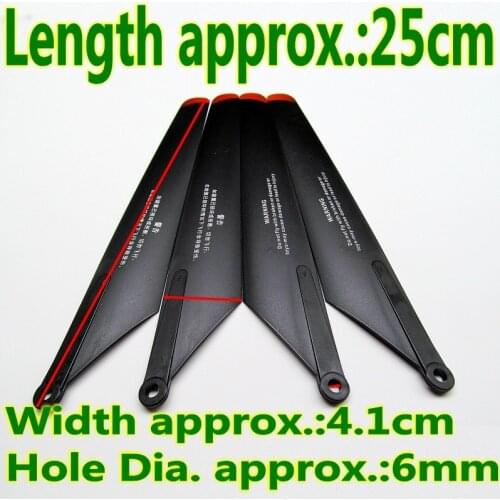 Free Shipping 25cm 24cm 24.6cm Main blades Props Propellers For 9053 9050 9118 9110 HQ848 R/C Helicopter Model Toys Spare Parts