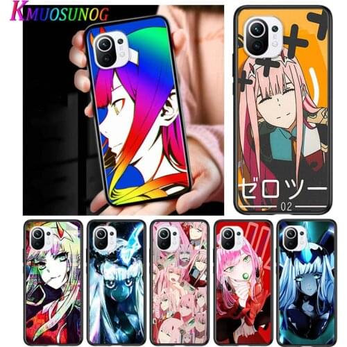 Darling In The Franxx Cute for Xiaomi Mi 11 10T Note 10 Ultra 5G 9 9T SE 8 A3 A2 A1 6X Pro Play F1 Lite 5G Black Phone Case