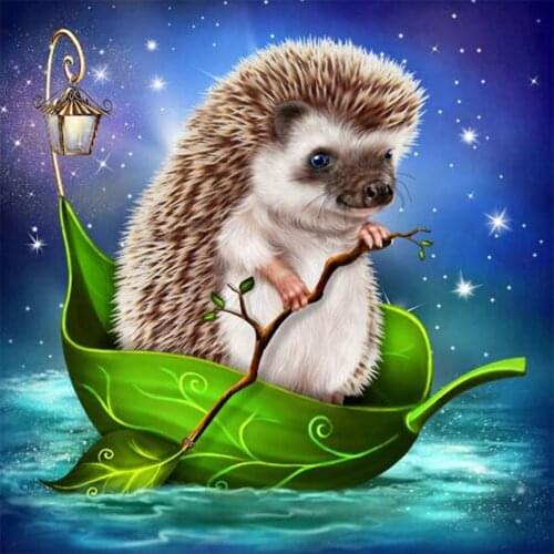Evershine 5D DIY Diamond Painting Hedgehog Cross Stitch Diamond Embroidery Animal Mosaic Rhinestones Pictures Home Decor