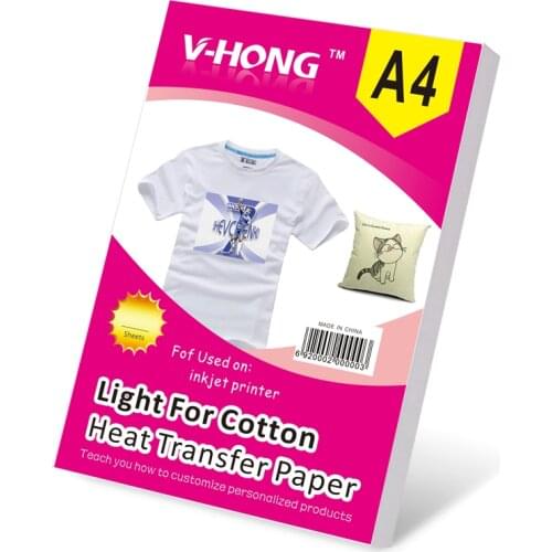 Saudi Arabia 30sheets cotton A4 paper sublimation 8.26x11.7 inch light color Heat transfer paper for T-shirt white