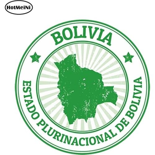 HotMeiNi 13cm x 13cm Car Sticker Bolivia Vinyl Sticker Laptop Travel Luggage Car Moto Decal Waterproof Car Styling Accessories