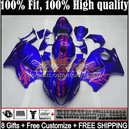 Injection For SUZUKI Hayabusa GSXR1300 96 97 98 99 00 01 20CL.19 GSXR 1300 CC 2002 2003 2004 2005 2006 2007 Fairing Blue Pink