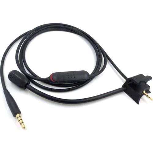 3.5mm Jack Headphone Cable Audio Cord Line Anti-Interference Gaming Headset Cable with Microphone for BOSE QC35 Gen 1/2 Earphone
