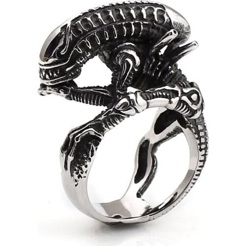 316L Stainless Steel Ring, US Size7#~13# Cool Gothic Punk Style Ring