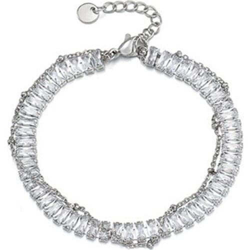 Creative Zircon Tree Of Life Bracelet Men And Women Personality Wild New Stainless Steel Curved Brand Diy Bracelet No Fade