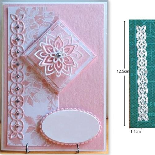 Customize dies Lace Edge Strip Border Metal Cutting Dies Scrapbooking dies wedding Card Making DIY Embossing Die Cuts Craft dies