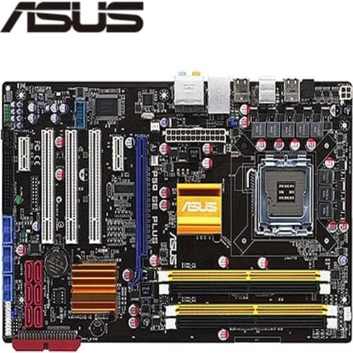 For Asus P5Q SE PLUS Desktop Motherboard P45 Socket LGA 775 Q8200 Q8300 DDR2 Original Used Mainboard On Sale