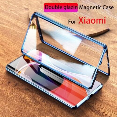 360 Metal Magnetic Case For Xiaomi Redmi Note 9 8 7 K20 K30 9S Pro 8T 8 For Xiaomi 9 10 9T Note10 CC9 A3 Pro lite CC9E F1 Cover