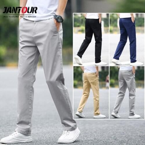 2020 Autumn Winter Pants Men Cotton Fashions Business Mens Trousers Loose Stretch Casual Pants Brand clothing Big size 38 40 42