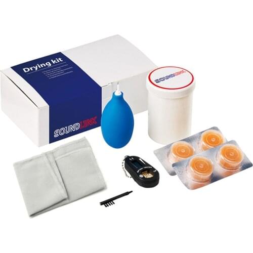 Hearing Aid Drying kit Multi-function Drying Set Drying Capsules Battery Tester Air Blower Cleaning Brush (Pack of 6)