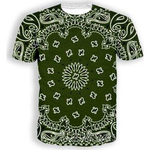 New Bandana Pattern 3D Print Causal Clothing Fashion Men Women Hip HopT-shirt Plus Size S-7XL harajuku graphic t shirts