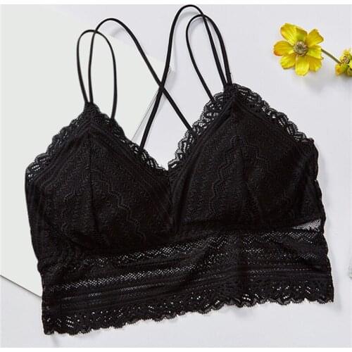 2021 New Sexy Seamless Lace Bralette Womens Bra Tops Summer Lingerie Bra Camisole Girls High Quality Breathable Tube Tops