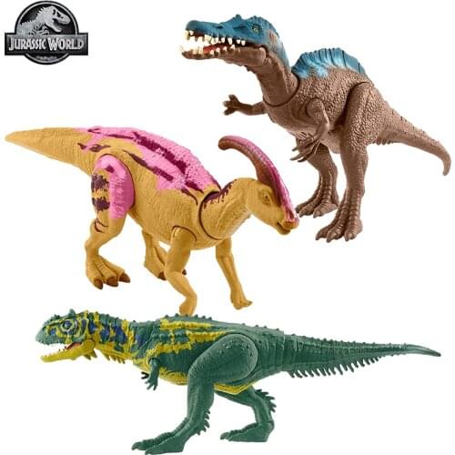Genuine Mattel Jurassic World Sound Simulation Dinosaur-Parasitoid Dragon Majunlong Boy Genuine Toys for boys