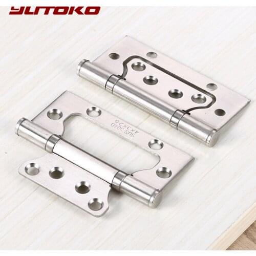 YUTOKO 6 color Stainless steel hinge 4 inch thick hinge free slotted wooden door door heavy hinge 2 PCS