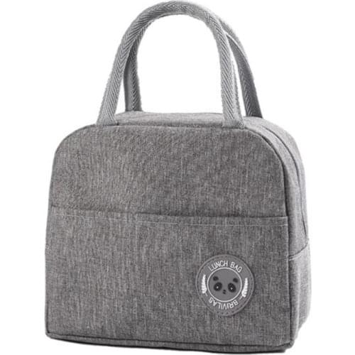 Portable Lunch Bag Waterproof Thermal Insulated Lunch Box Bento Pouch Dinner Insulation Bag Student Thickened Cute Lunch Bag