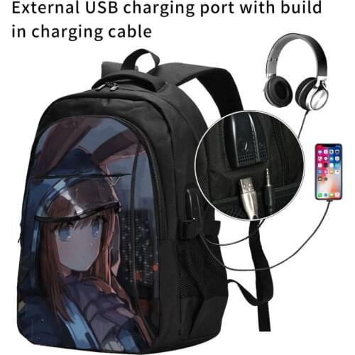 Arknights USB Interface backpack Cartoon Anime School Bags Boys Rucksack Girls Knapsack Men Women Travel Bag