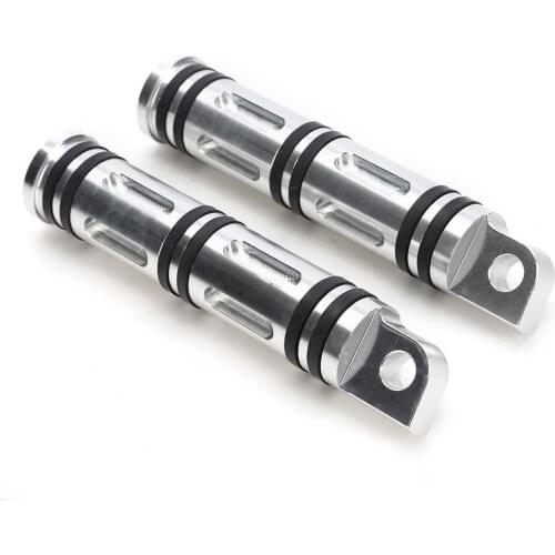 Silver CNC Edge Cut Billet Male Mount Foot Pegs Footrests Footpeg For Harley Dyna Sportster 1200 883 Fatboy Electra Glide FLH