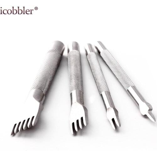 Sharp and Durable Leather Hole Punch Tool 3/4mm 1/2/4/6 Prong DIY Diamond Lacing Stitching Chisel Set Leather Craft Kits