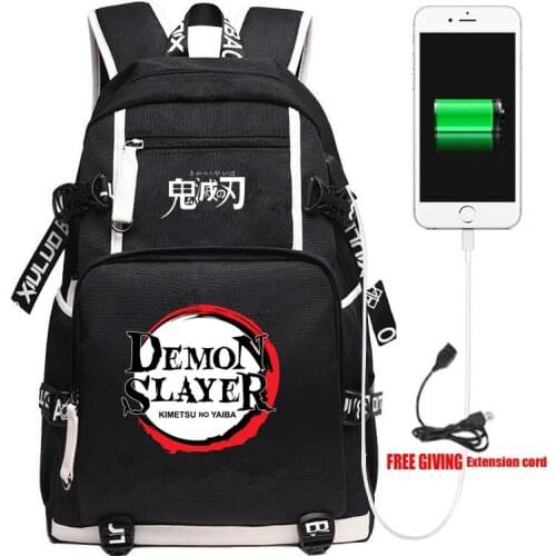 New Demon Slayer: Kimetsu no Yaiba School Backpack Travel Shoulder Laptop Bags Cosplay Kids Teens School Student Bookbag