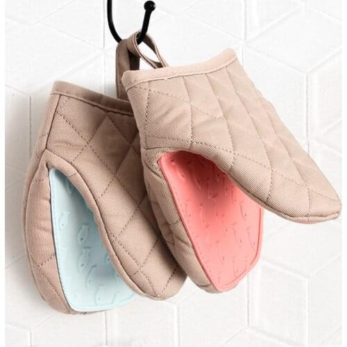 One Piece Silicone Anti-scalding Oven Gloves Mitts Kitchen Silicone Gloves Tray Dish Bowl Holder Baking Insulation Hand Clip