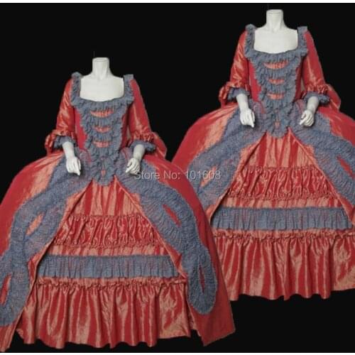 Tailored!Royal Eras 17th Court Queen Duchess Civil war Theatre 18th Court Belle Marie Antoinette DRESS Victorian dresses HL-350