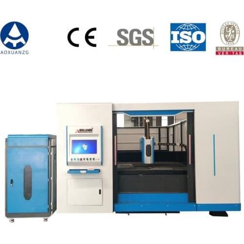 China Factory 2000W Closed Type EU and USA Standard CNC Laser Cutter Fiber Laser Cutting Machine for Sheet Metal Steel Cutting