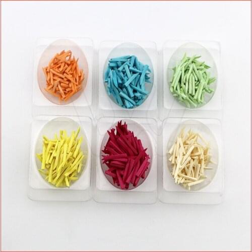 Dental Supply Interdental Composite Contoured Wooden Wedges 6 Color/Size