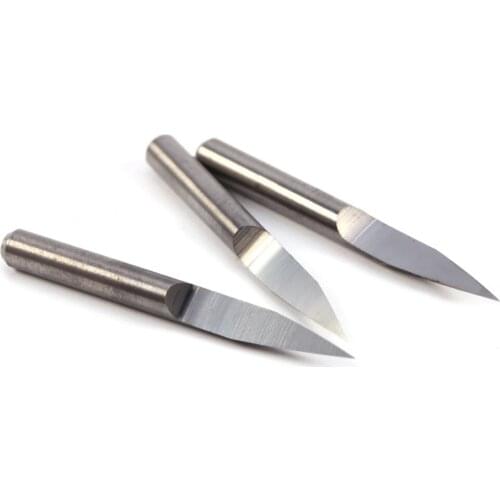 10Pcs 30degree 3.175mm*0.3 Router Bit 1/8" V shape Cutter For Wood working CNC Router Bits for Carbide PCB Engraving Router Bit