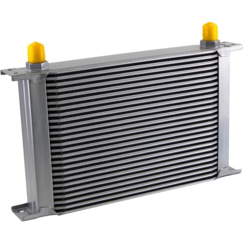 Universal Aluminum 25 Row AN8 Engine Oil Cooler Black/silver