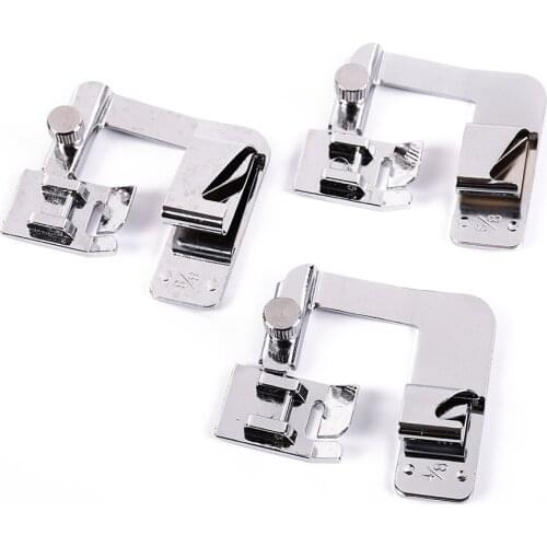 3Pcs Gathering Foot Overcast Quilting/Straight Stitch Button Sewing Blind Walking Buttonhole All Purpose/Zigzag Darning Low