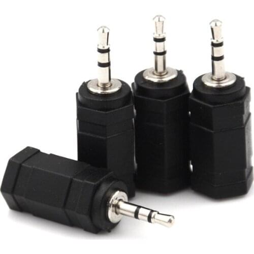 4pcs 2.5 Mm Male To 3.5 Mm Female 2.5 To 3.5 Stereo Jack Audio Pc Phone Headphone Earphone Converter Adapter Cable Plug