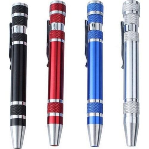 8 in 1 Multifunction Precision Pen Aluminum Alloy Screw Driver Screwdriver Set Repair Tools Kit for Cell Phone Hand Tools