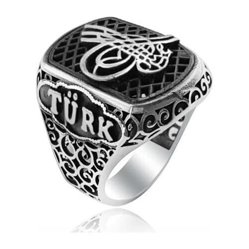 925 Silver Ottoman Ring Resurrection ertugrul Rings for Men