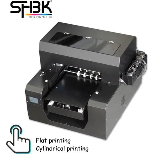 Automatic A3 UV Cylindrical Printer Phone case Bottle and flat 2-in-1 a3 UV flatbed Printer logo wood glass tpu leather printer