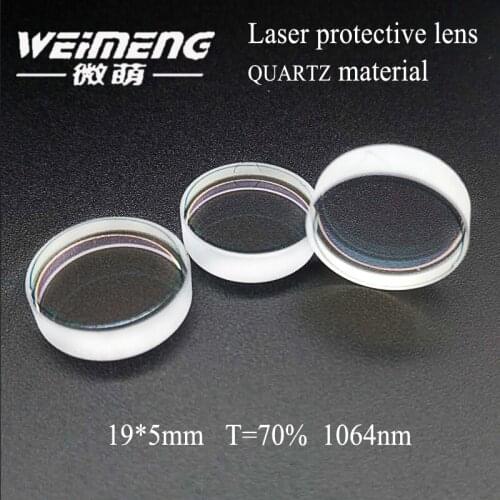 Weimeng brand laser optical mirror output lens 19*5mm T=70% 1064nm quartz material 0 degree for laser machine
