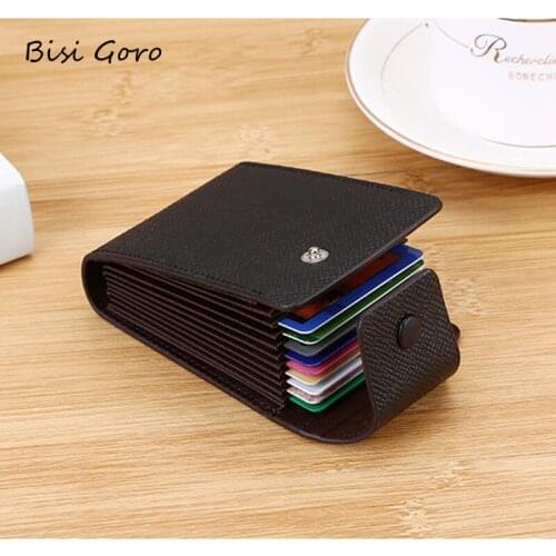 Bisi Goro Mens New Multi-Function Card Cover Credit Card Bank Card Holder High Quality Fashion Portable Mens and Womens Bag