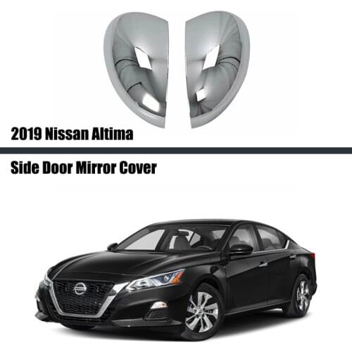 For Nissan Altima 2019 2020 Chrome Side Door Rear View Mirror Cover Trim Cap Molding Garnish Overlay 2pcs Car Accessories