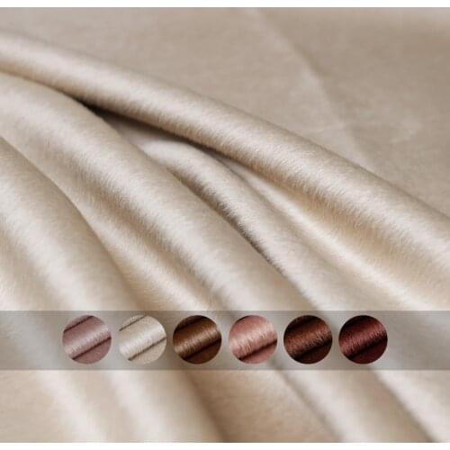 Pearlsilk 850g/m weight Double-side Alpaca thicken lustre Alpaca and Wool materials Winter coat DIY clothes fabrics