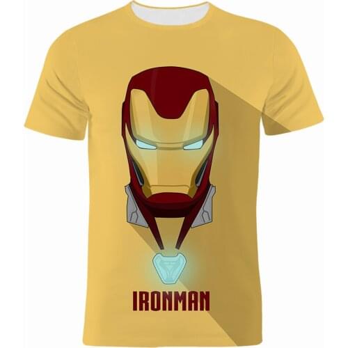 Iron Man T-shirts Man Summer Casual Marvel 3D Print Boy Girl Kids Tee Shirts Short Sleeve Harajuku Women Tshirt