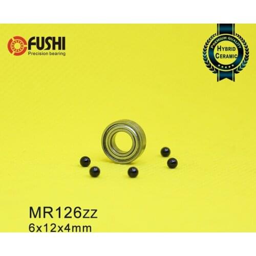 MR126 Hybrid Ceramic Bearing 6*12*4 mm ABEC-1 ( 1 PC) Industry Motor Spindle MR126HC Hybrids Si3N4 Ball Bearings 3NC MR126ZZ