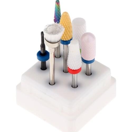 7 Pcs Professional Ceramic Nail Drill Nail Cutter Electric Milling Bit Incl