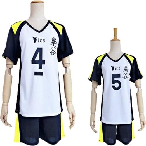KIGUCOS Haikyuu!! Fukurodani High Volleyball Club Team Anime Kotaru Bokuto Cosplay Costume Keiji Akaashi Jersey Sports Outfit