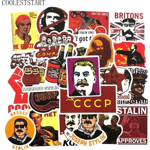50 Pcs/Set Stalin USSR CCCP Graffiti Stickers For Luggage Laptop Notebook Motorcycle Skateboard Bicycle diary Stationery Stickes