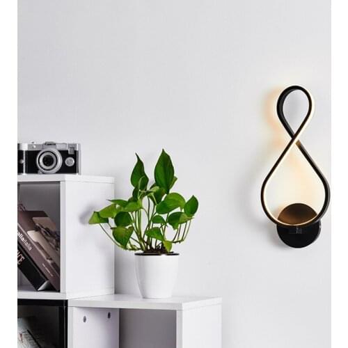 Bedroom Wall Light Aluminum Lamp Body LED Chip Bedside Wall Lamp Home Decoration Wall Light Indoor Lighting 220v 18w Sconce