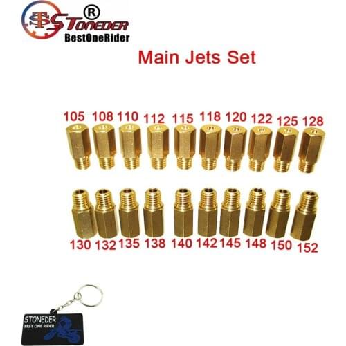 STONEDER 5mmx0.8 Carburetor Main Jet Set #105 - 152# For Keihin 99101-357 PWK PE OKO KOSO Carb