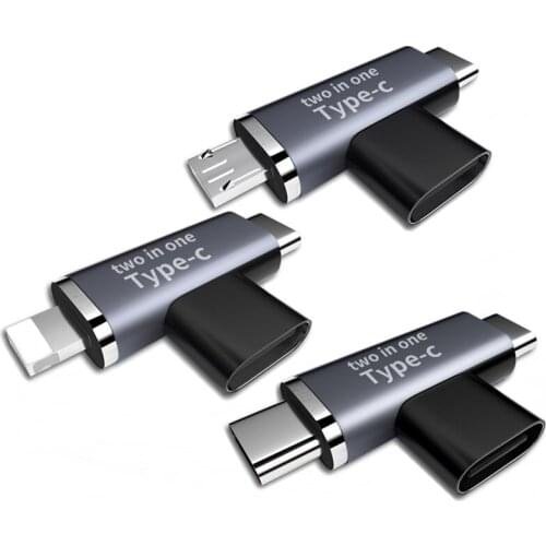 USB C OTG Adapter 2IN1 USB-C Female To Micro USB Converter Type-C Male Type C Connector for Iphone 12 11 Xiaomi Samsung S21 S20