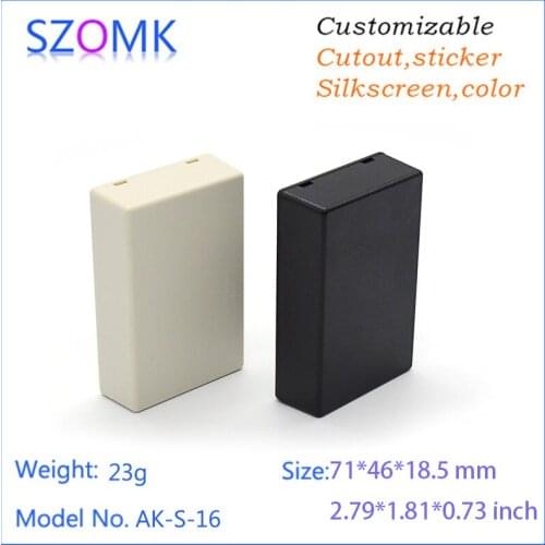 Szomk plastic electronic enclosure distribution box (10 pcs) 71*46*18.5mm small plastic box cover for pcb enclosure junction box