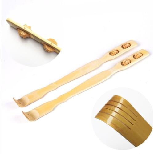 1/2PCS Durable Bamboo Massager Back Scratcher Wooden Body Roller Stick Backscratcher